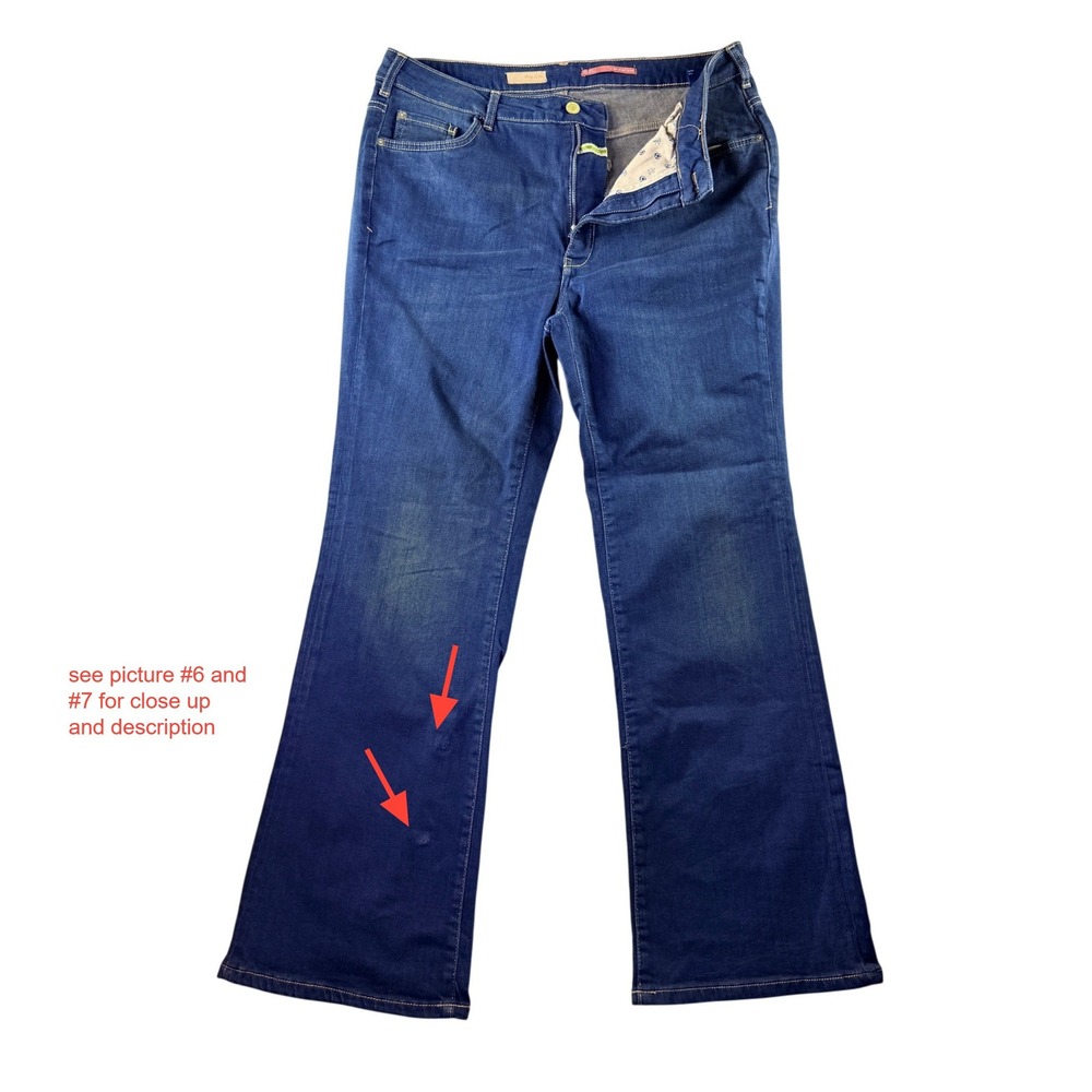 PILCRO Flare Bootcut Jeans Blue Dark Wash Bootcut 16x30 (Flaw) 70s style - Picture 2 of 9
